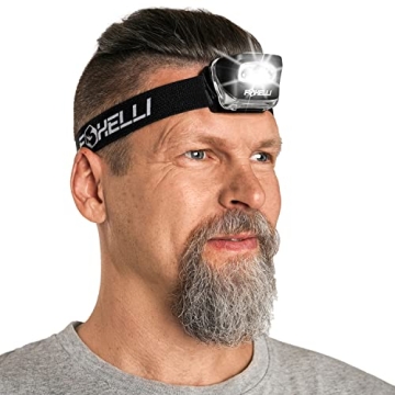 Foxelli MX20 LED Headlamp - Bright, Waterproof Outdoor Light