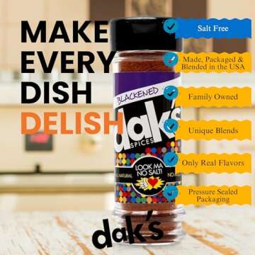 DAK's Spices Blackened Mouth Watering Seasoning Blend | 100% Salt Free | Premium & Healthy Seasoning...