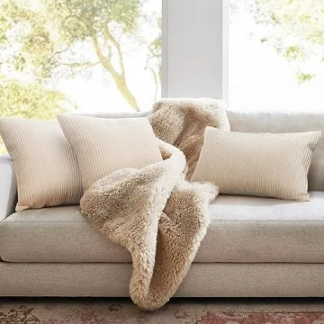 YCOLL 24x24 Velvet Pillow Covers Set of 2