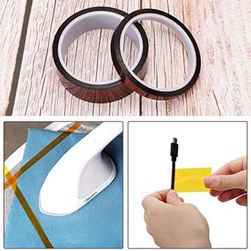 Outus 2 Rolls Heat Resistant Transfer Tape for Crafts