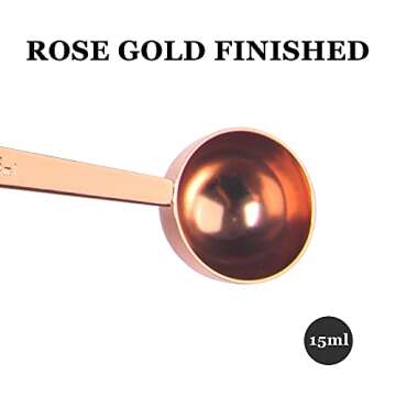 Yzurbu 4pcs Coffee Measuring Scoop, Stainless Steel 1 Tablespoon Spoon - Rose Gold