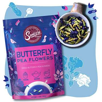 Suncore Foods Butterfly Pea Flowers - Caffeine-Free Tea