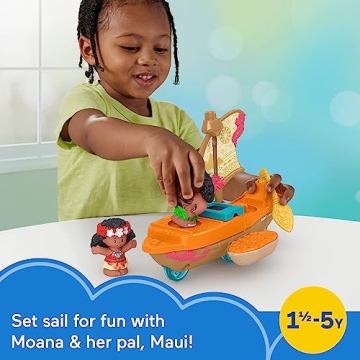 Fisher-Price Little People Moana & Maui Sailboat Toy