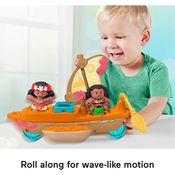 Fisher-Price Little People Moana & Maui Sailboat Toy