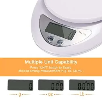 Digital Food Scale, LATOW Food Kitchen Scale Digital Cooking Weight Scale Food Scale Bowl with Ounce Grams High Accuracy Tare Auto Off Multifunctional Function(Battery Included)