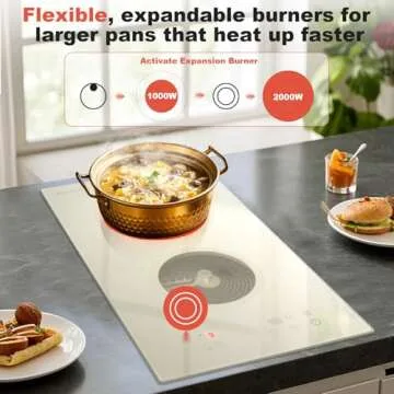 Karinear Electric Cooktop with Timer & Child Lock