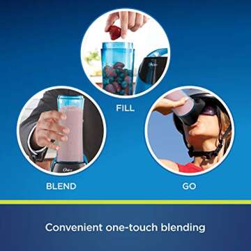 Oster BLSTPB-WBL My Blend 250-Watt Blender with Travel Sport Bottle, Light Powder Blue