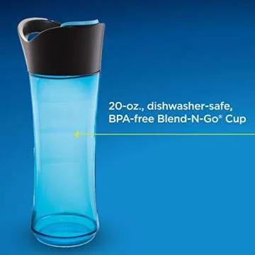 Oster BLSTPB-WBL My Blend 250-Watt Blender with Travel Sport Bottle, Light Powder Blue