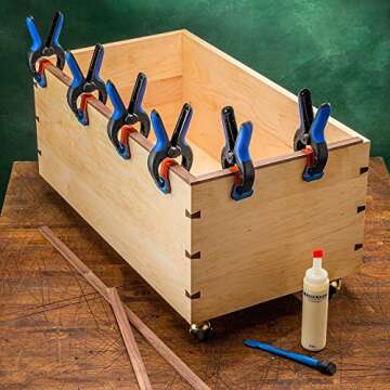 Rockler Medium Spring Clamps - One-Handed Ease for Woodworking