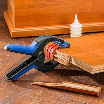 Rockler Medium Spring Clamps - One-Handed Ease for Woodworking