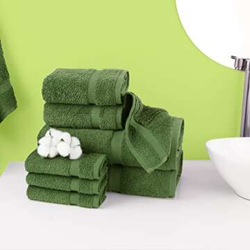 Chakir Turkish Linens | Hotel & Spa Quality 100% Cotton Premium Turkish Towels | Soft & Absorbent (8...