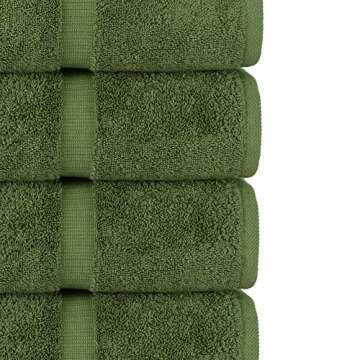 Chakir Turkish Linens | Hotel & Spa Quality 100% Cotton Premium Turkish Towels | Soft & Absorbent (8-Piece Towel Sets, Moss)