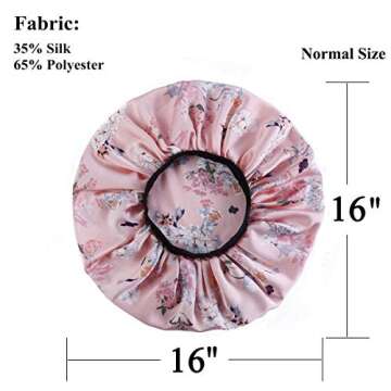 Satin Silk Bonnet Sleep Cap - Printing Soft Extra Large Wide Band S Women Night Hat For Long Curly Natural Hair Cap Salon Silk Scarf Chemo Patient Slouch Slouchy, Christmas Santa Day Gifts For Women