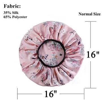 Satin Silk Bonnet Sleep Cap - Printing Soft Extra Large Wide Band S Women Night Hat For Long Curly Natural Hair Cap Salon Silk Scarf Chemo Patient Slouch Slouchy, Christmas Santa Day Gifts For Women