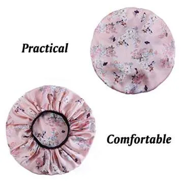 Satin Silk Bonnet Sleep Cap - Printing Soft Extra Large Wide Band S Women Night Hat For Long Curly Natural Hair Cap Salon Silk Scarf Chemo Patient Slouch Slouchy, Christmas Santa Day Gifts For Women