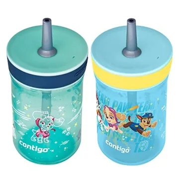 Contigo Paw Patrol Spill-Proof Kids Tumbler with Straw | BPA-Free Plastic Water Bottle | 14oz, 2-Pack for Home, School, Travel