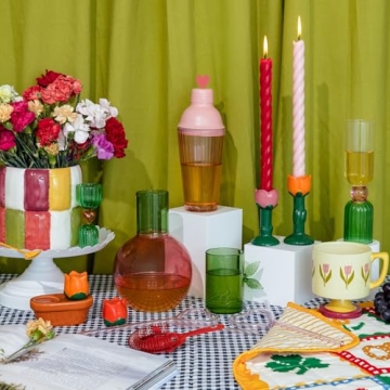 ban.do 6.6oz Cocktail Glasses Set Vibrant Bar Essential