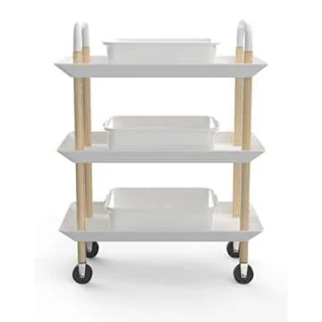 5-Pack Commercial Bus Tubs Box/Tote Box, White Plastic Storage Bin with Handles/Wash Basin Tub (8 Liter)