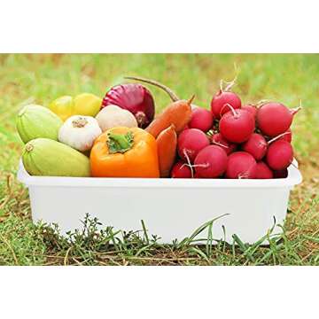 5-Pack Commercial Bus Tubs Box/Tote Box, White Plastic Storage Bin with Handles/Wash Basin Tub (8 Liter)