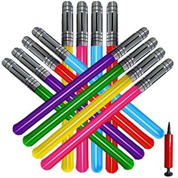 Smilixin 13 Pieces Inflatable Light Saber Party Swords