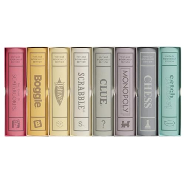 WS Game Company Collection of 8 Vintage Bookshelf Edition Board Games Including Scrabble, Monopoly, ...