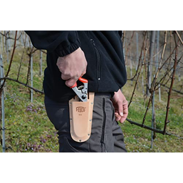 Felco F-2 Manual Hand Pruner with Leather Holster for Easy Gardening