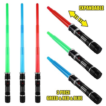 Light Up 3 Pack Swords with FX Sound for Kids Fun