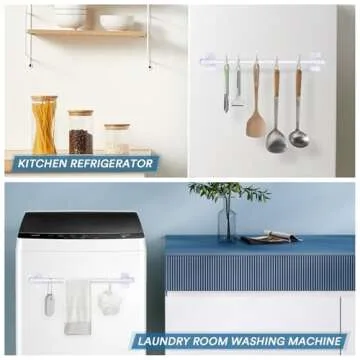 H.VERSAILTEX 2 PACK Magnetic Curtain Rods for Metal Doors Top and Bottom Multi-Use Adjustable Appliances for Iron and Steel Place, Petite Ball Ends, 16 to 28 Inch, 1/2 Inch Diameter, White