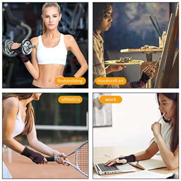 ABYON Wrist Compression Sleeves (Pair) for Carpal Tunnel and Pain Relief Treatment,Wrist Support for Women and Men.Breathable and Sweat-Absorbing carpal tunnel wrist brace