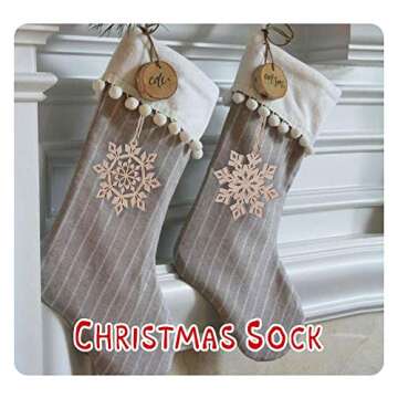 ilauke 16 pcs Unfinished Snowflake Ornaments Set for Christmas