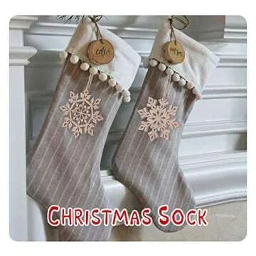 ilauke 16 pcs Unfinished Snowflake Ornaments Set for Christmas