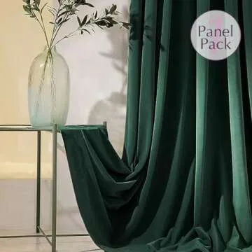 jinchan Velvet Blackout Curtains for Elegant Room Darkening