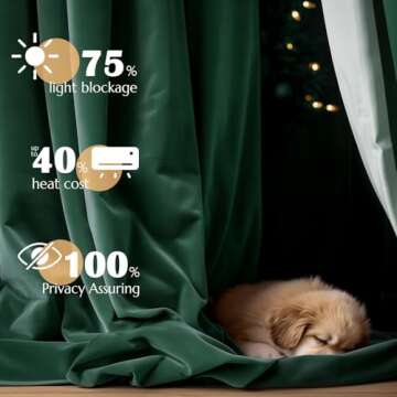 jinchan Velvet Blackout Curtains for Elegant Room Darkening