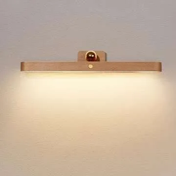 HBGFHG Led 360° Rotatable Magnetic Light Battery Operated Vanity Wall Lights USB Rechargeable Dimmable Led Night Light for Reading Light, Makeup Light and Household Lighting (Brown 2PCS)