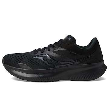 Saucony Women's Ride 16 Sneaker, Triple Black, 9