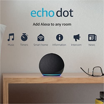 Echo Dot 4th Gen Smart Speaker with Alexa in Charcoal