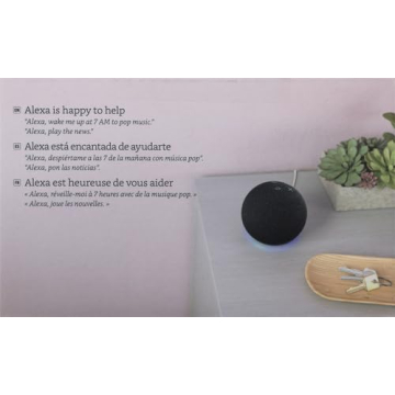 Echo Dot 4th Gen Smart Speaker with Alexa in Charcoal