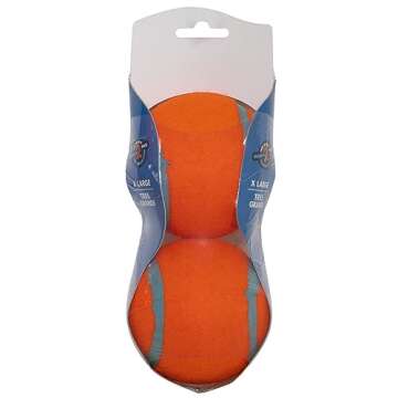 Chuckit! Dog Tennis Ball Dog Toy, Extra Large (3.5 Inch Diameter) for Dogs 100+ Lbs, Shrink Wrap Pack of 2