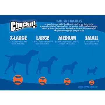 Chuckit! Dog Tennis Ball Dog Toy, Extra Large (3.5 Inch Diameter) for Dogs 100+ Lbs, Shrink Wrap Pack of 2