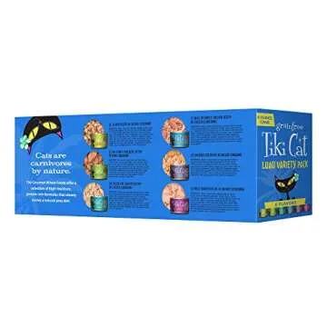 Tiki Cat Luau Variety Pack, Succulent Combinations of Real Shredded Protein in a Rich Flavorful Cons...