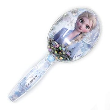 Frozen II Girls Snowflake Confetti Hair Brush for Kids