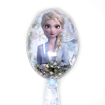 Frozen II Girls Snowflake Confetti Hair Brush for Kids