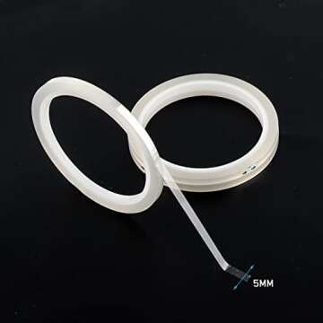 QUACOWW 3 Roll Wide Clear Floral Tape,1/4 Inch Waterproof Florist Tape Flower Stem Wrap Tape for Flower Arranging Craft, Bouquet Stem Wrapping (33 Yard/Roll)