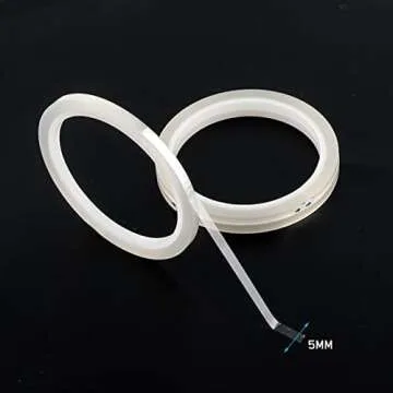 QUACOWW 3 Roll Wide Clear Floral Tape,1/4 Inch Waterproof Florist Tape Flower Stem Wrap Tape for Flower Arranging Craft, Bouquet Stem Wrapping (33 Yard/Roll)