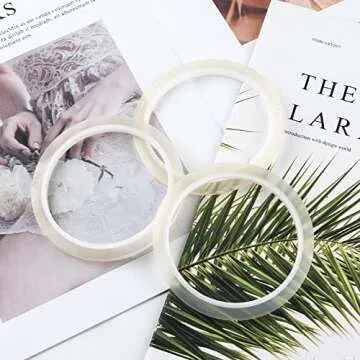 QUACOWW 3 Roll Wide Clear Floral Tape,1/4 Inch Waterproof Florist Tape Flower Stem Wrap Tape for Flower Arranging Craft, Bouquet Stem Wrapping (33 Yard/Roll)