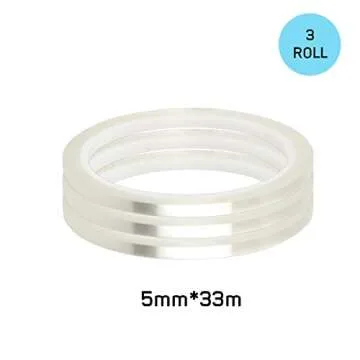 QUACOWW 3 Roll Wide Clear Floral Tape,1/4 Inch Waterproof Florist Tape Flower Stem Wrap Tape for Flower Arranging Craft, Bouquet Stem Wrapping (33 Yard/Roll)