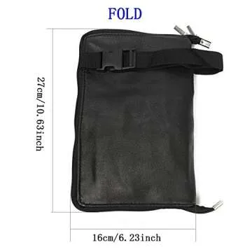 BestFire Professional Makeup Brush Bag Case Portable 22 Pockets Cosmetic Brush Holder Organizer with Artist Belt Strap PU Leather(Brushes Not Included)