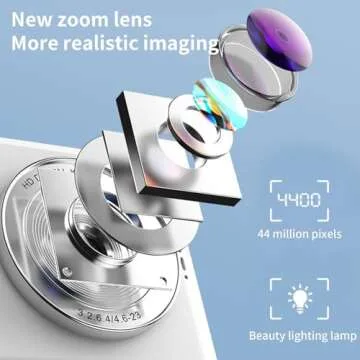 4K Mini Vlogging Camera with Optical Zoom and 44MP