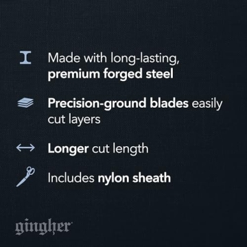 Gingher 8" Stainless Steel Dressmaker Shears with Sheath