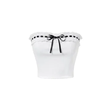 Chic Color Block Crop Bandeau for Stylish Summers